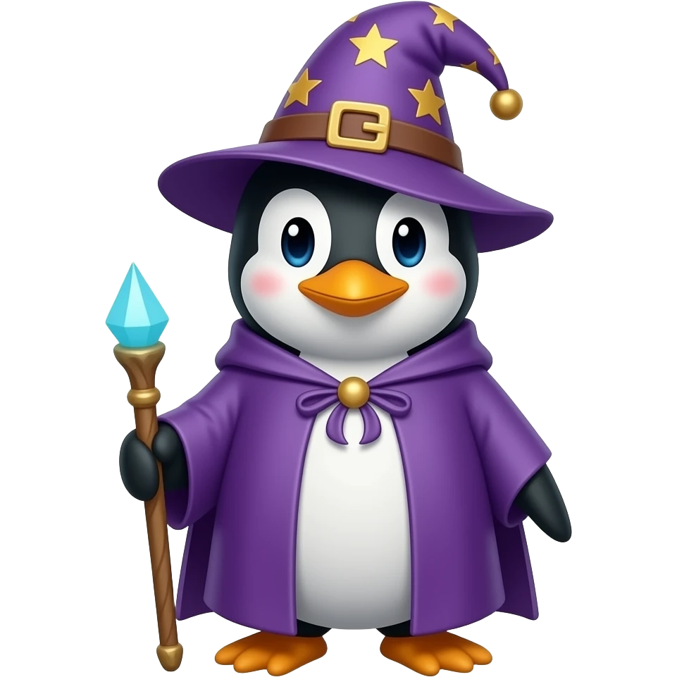 Penguin Wizard emoji