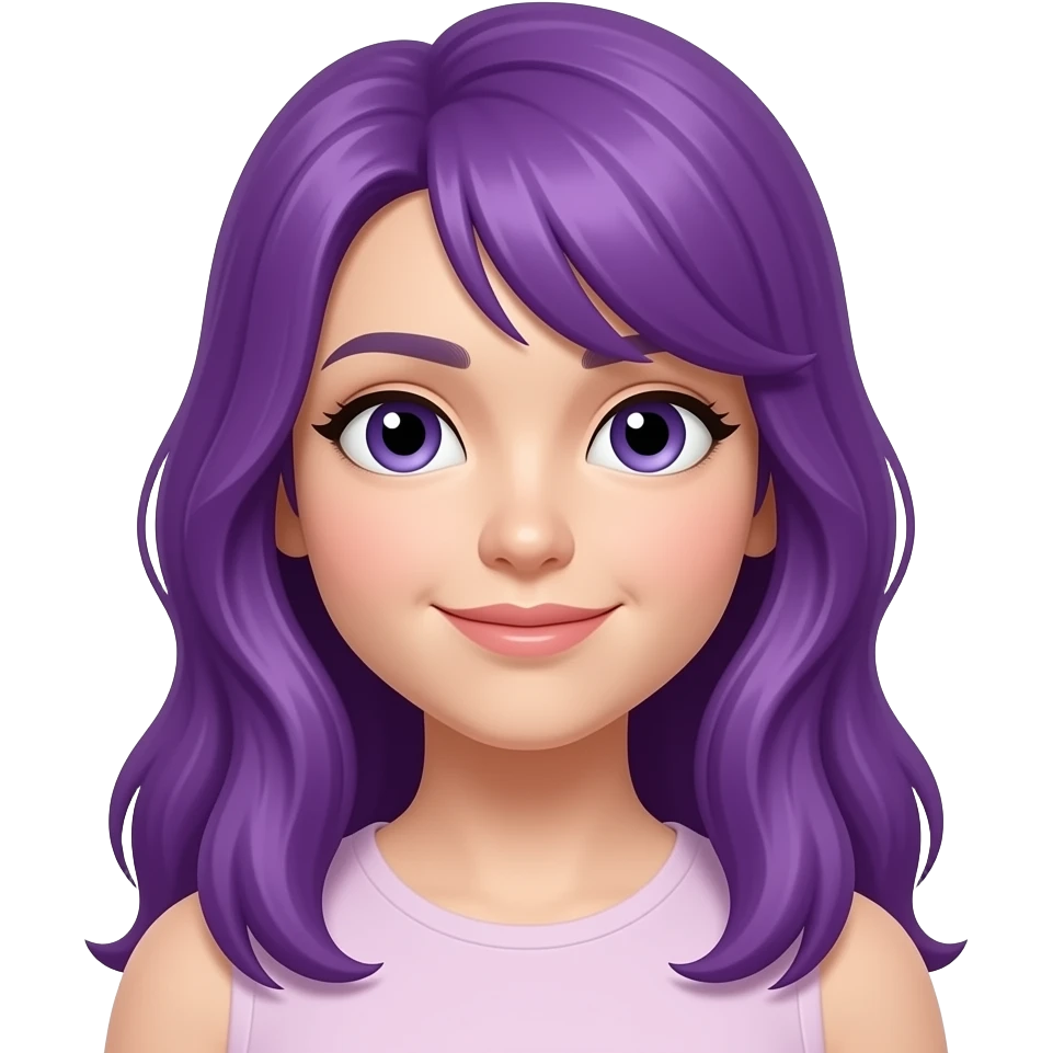 long purple hair emoji