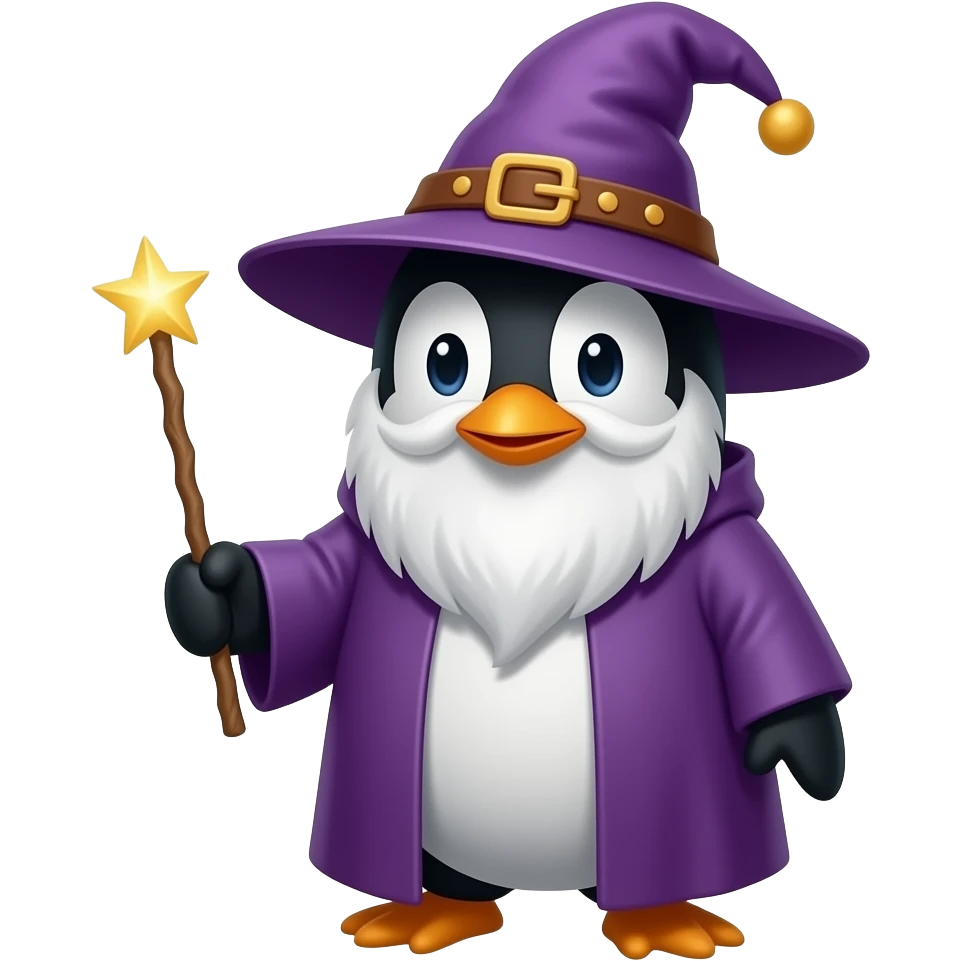 Penguin Wizard emoji