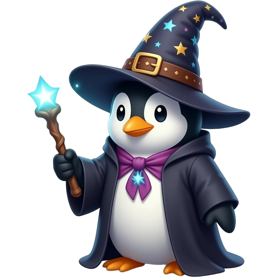 Penguin Wizard emoji