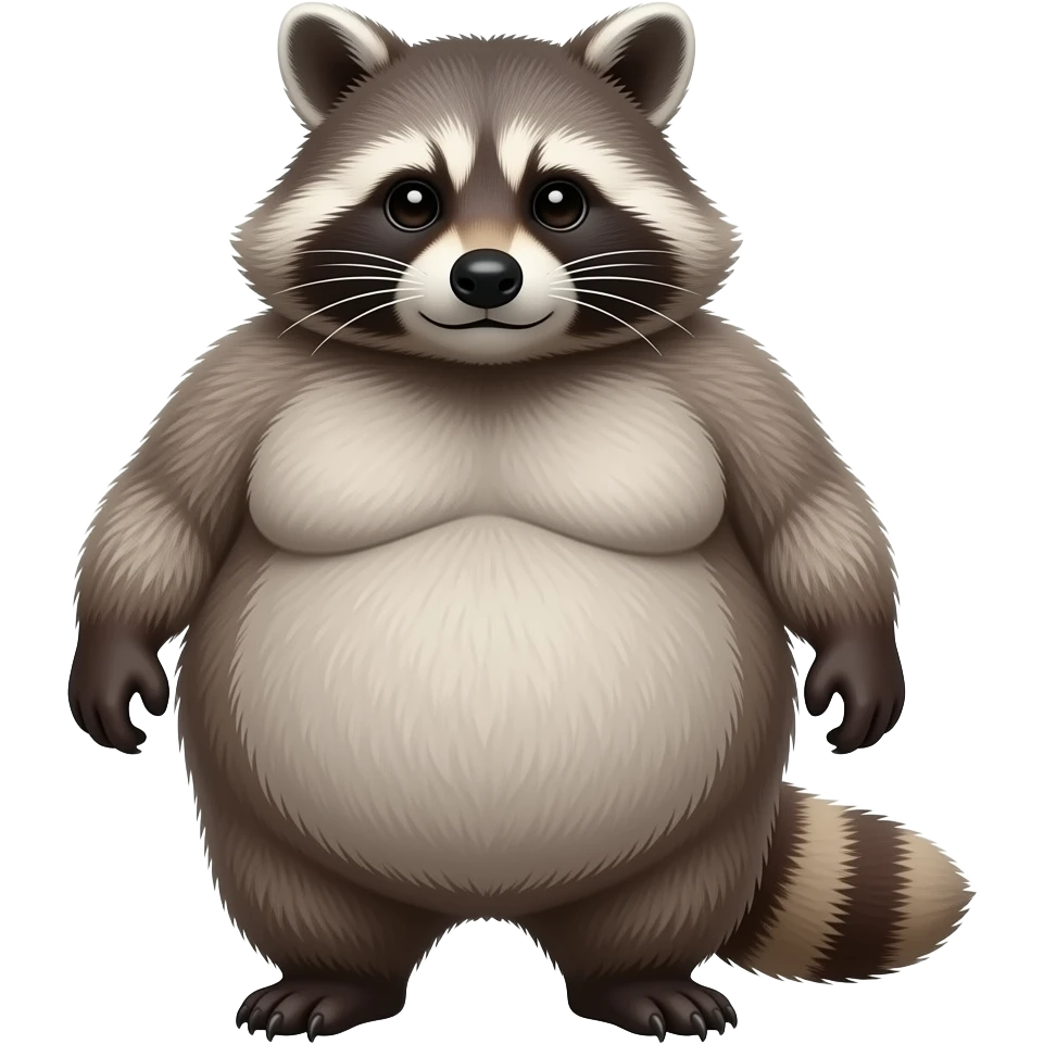 super mega morbidly obese fat raccoon emoji
