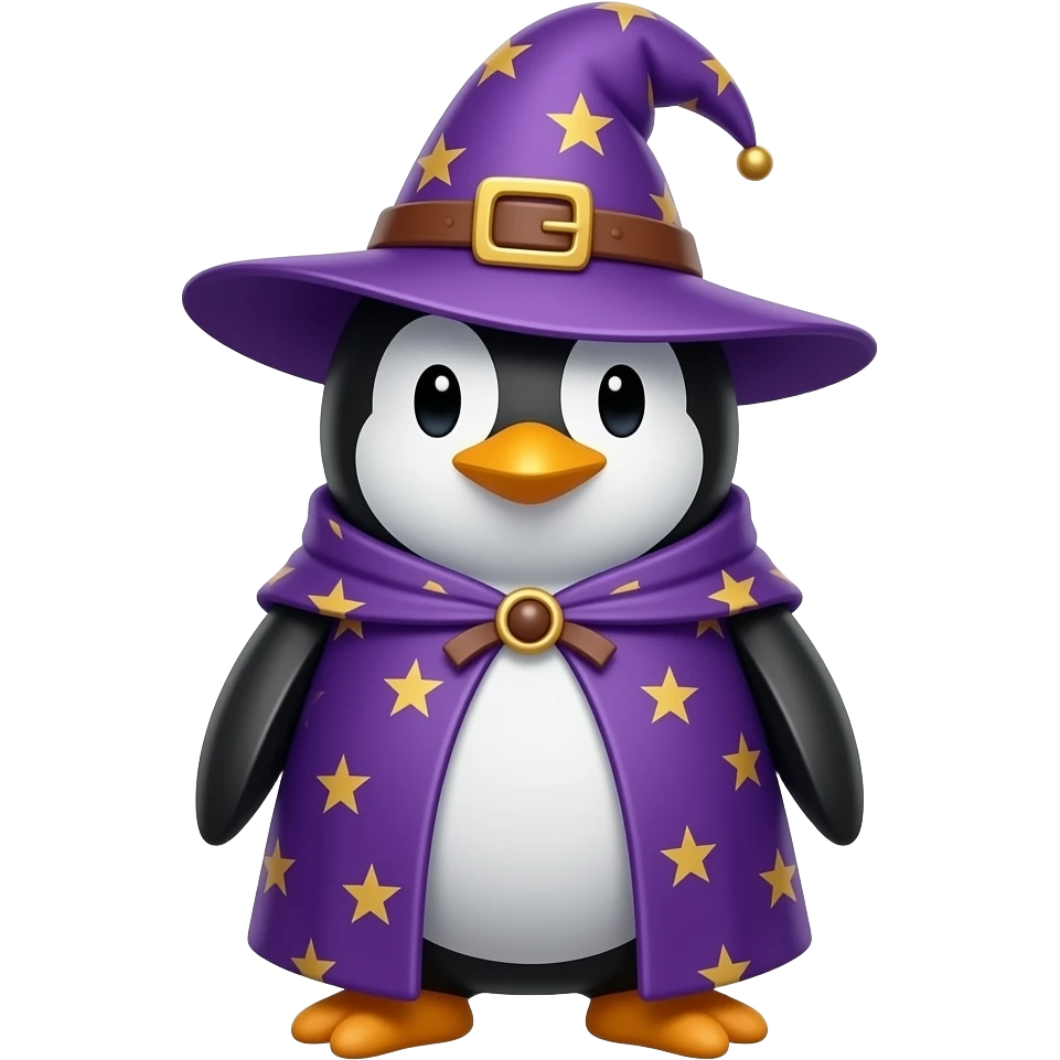 Penguin Wizard emoji | AI Emoji Generator