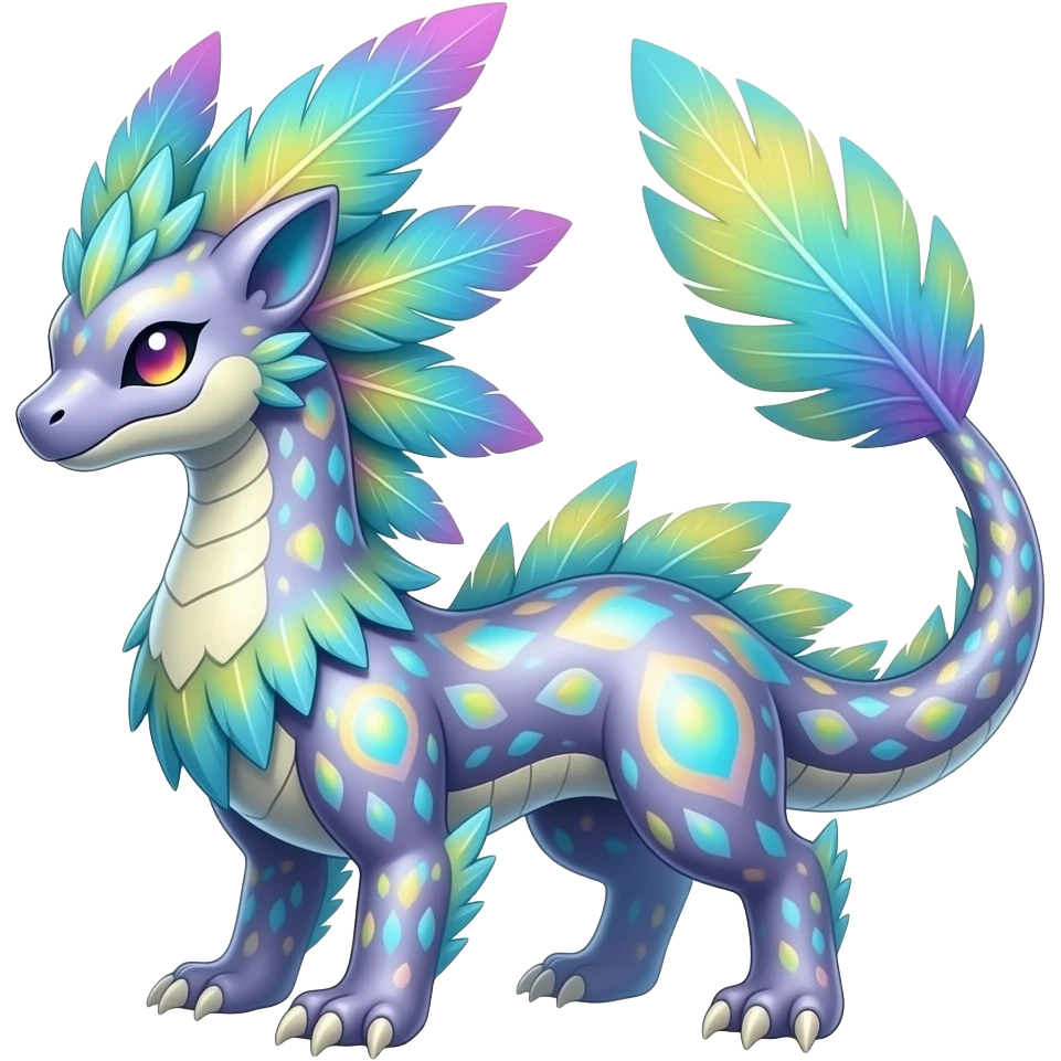 Shiny exotic feathery acidic trippy abstract tropical bioluminescent edgy cool Salandit-Salamence-Ekans-Seviper-Salazzle-Fakemon-hybrid emoji