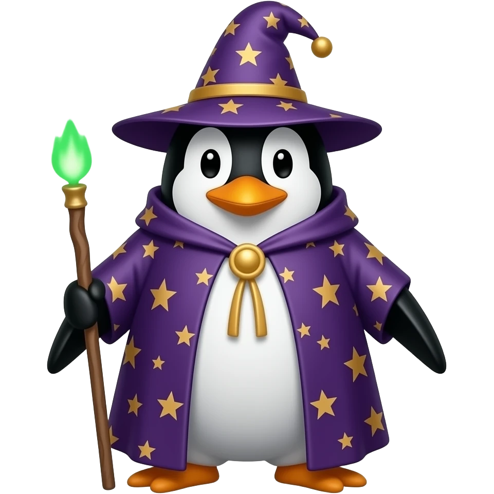 Penguin Wizard emoji