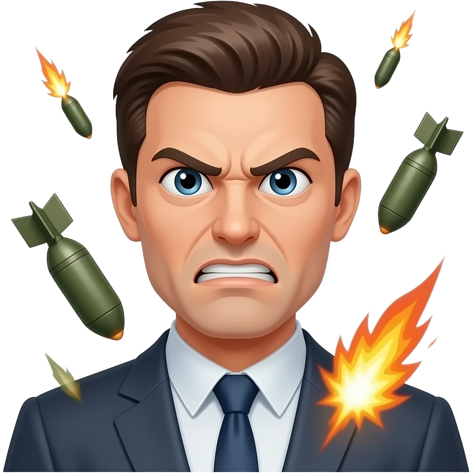 Angry - bombs falling emoji