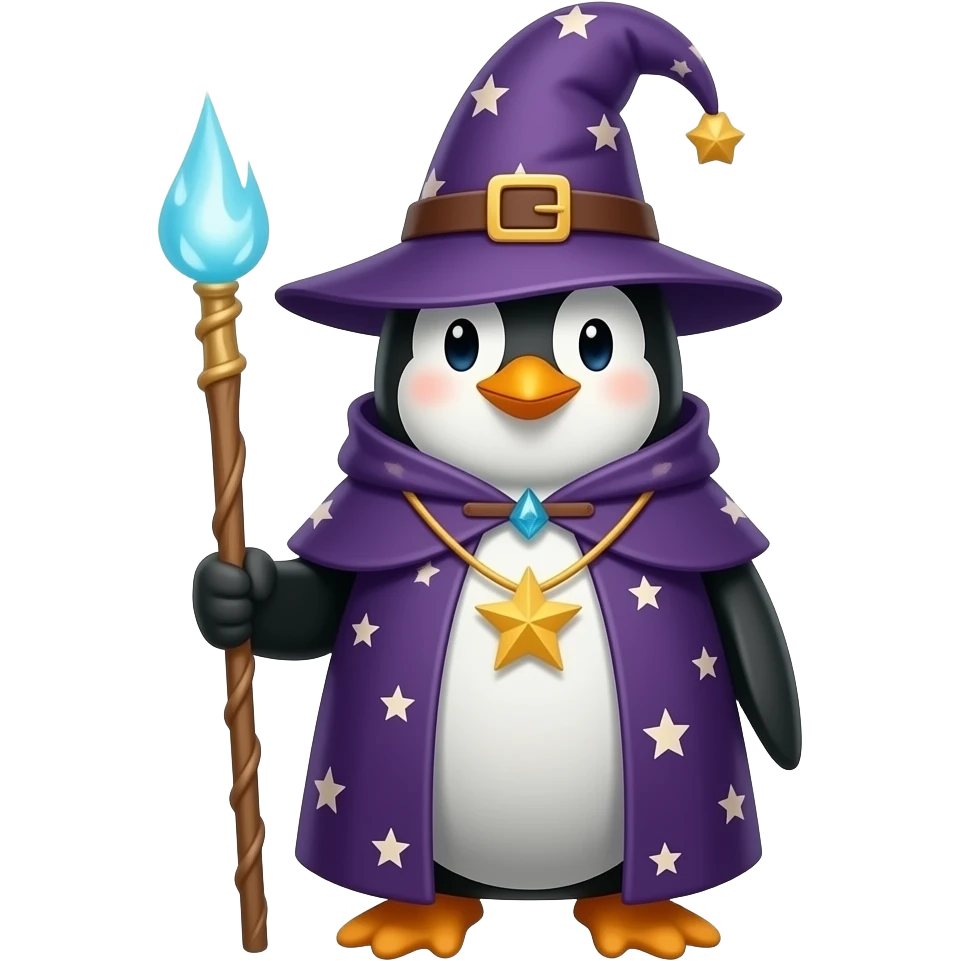 Penguin Wizard emoji