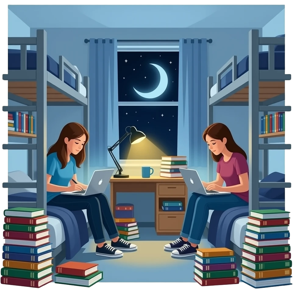 the night owl college students emoji
