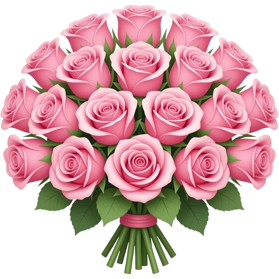 en fin og veldig stor buket med knæsj rosa pioner emoji