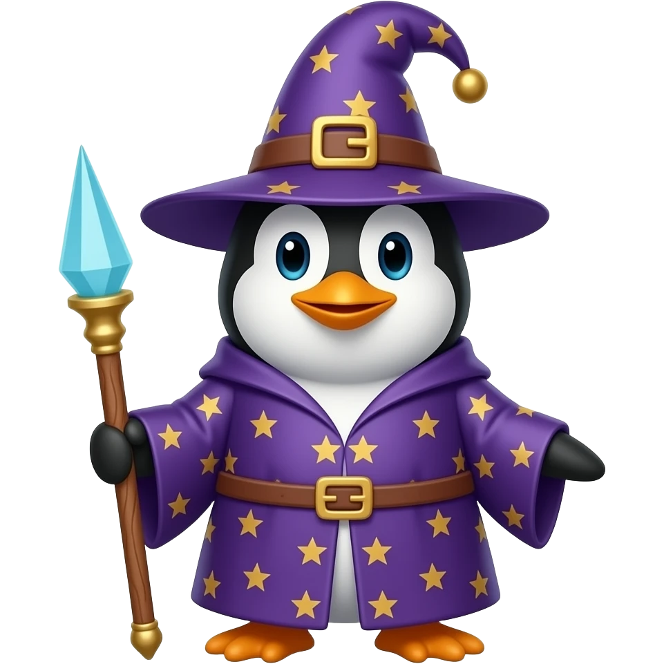 Penguin Wizard emoji
