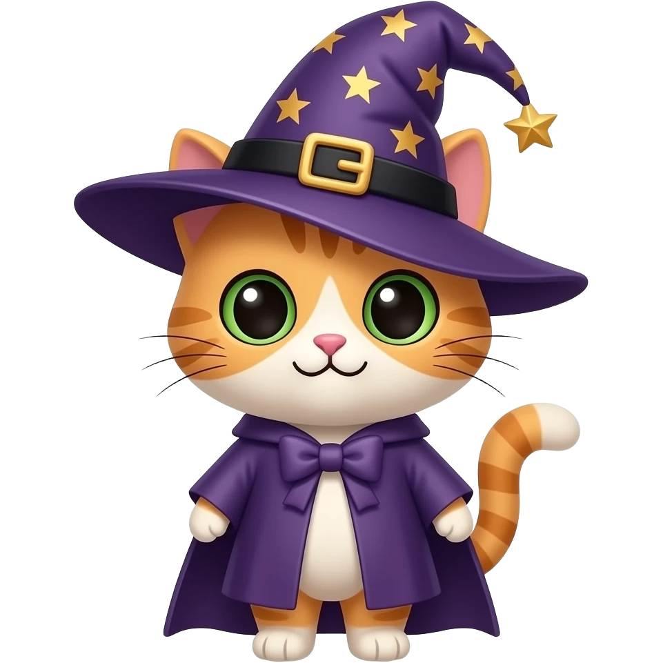 cute wizard cat emoji