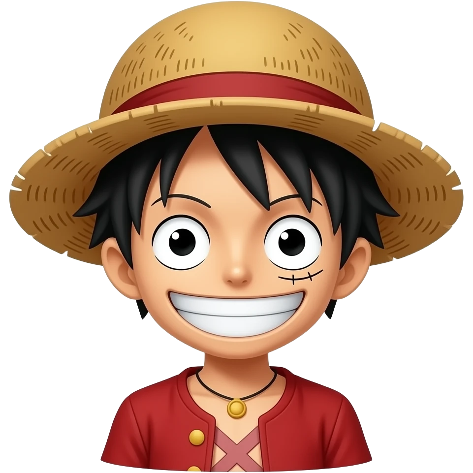 one piece Luffy D Monkey emoji