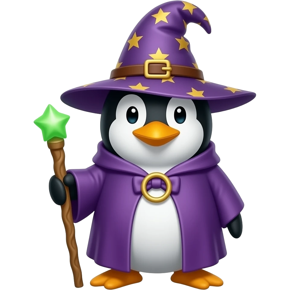 Penguin Wizard emoji