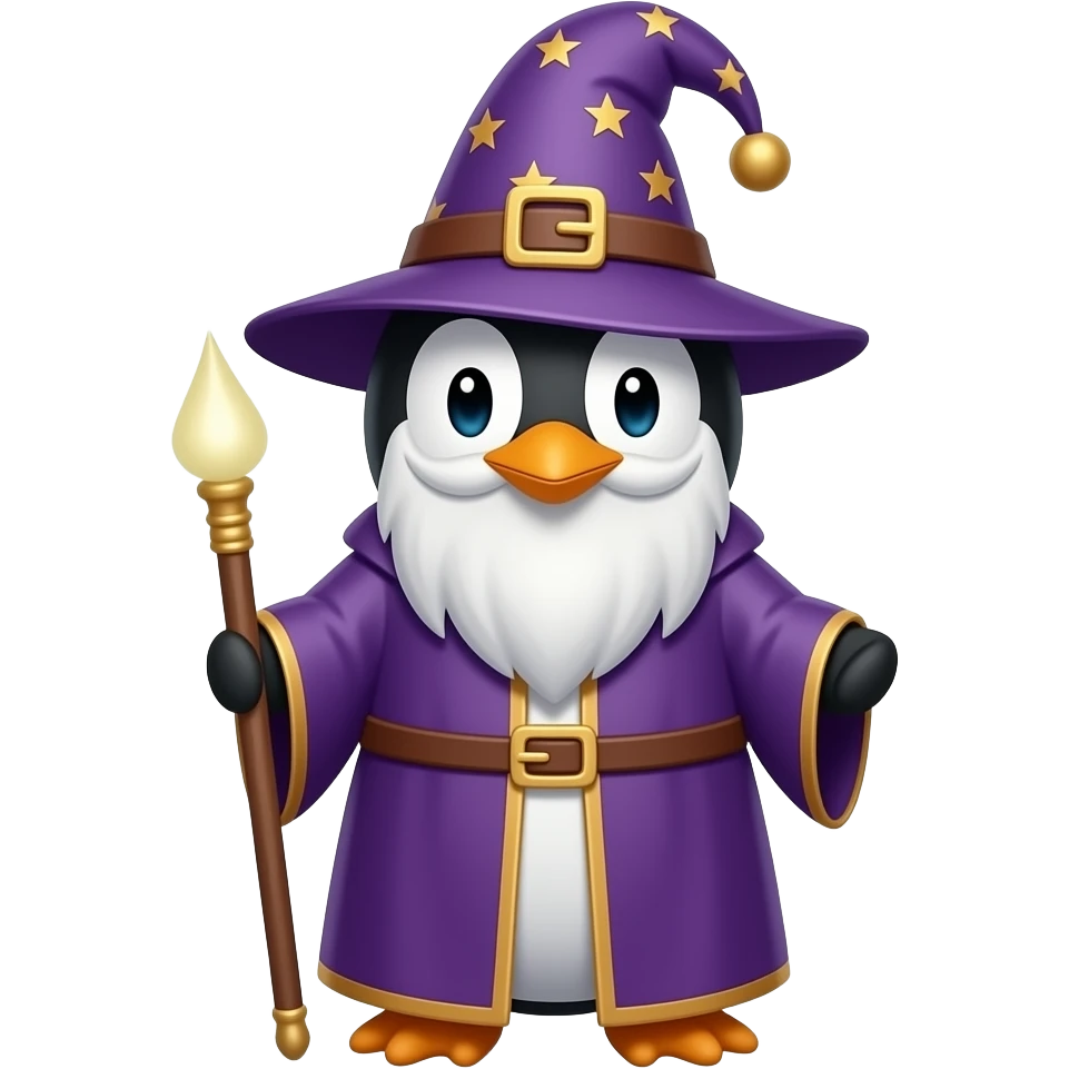 Penguin Wizard emoji