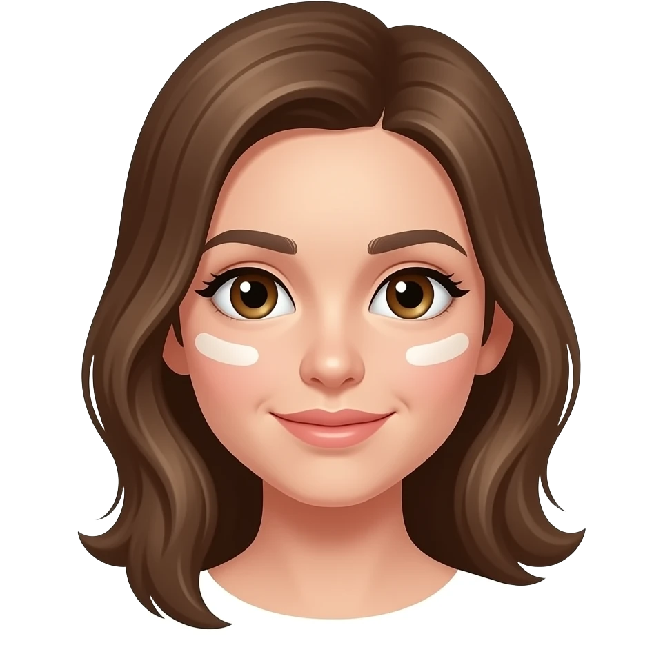 Девушка с кремом на лице emoji