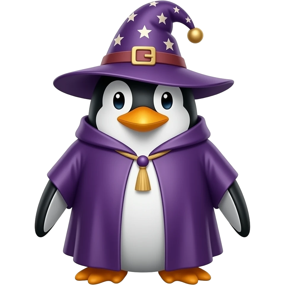 Penguin Wizard emoji
