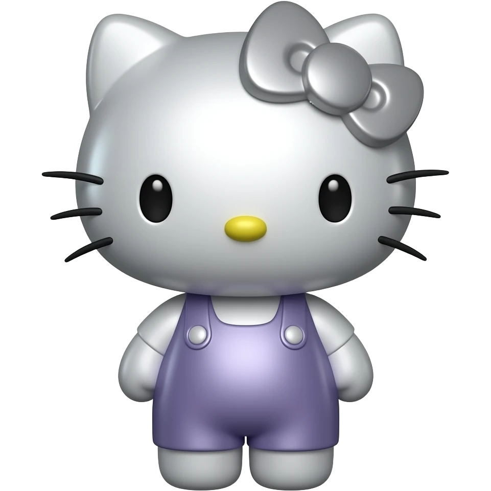 Silver hello Kitty emoji