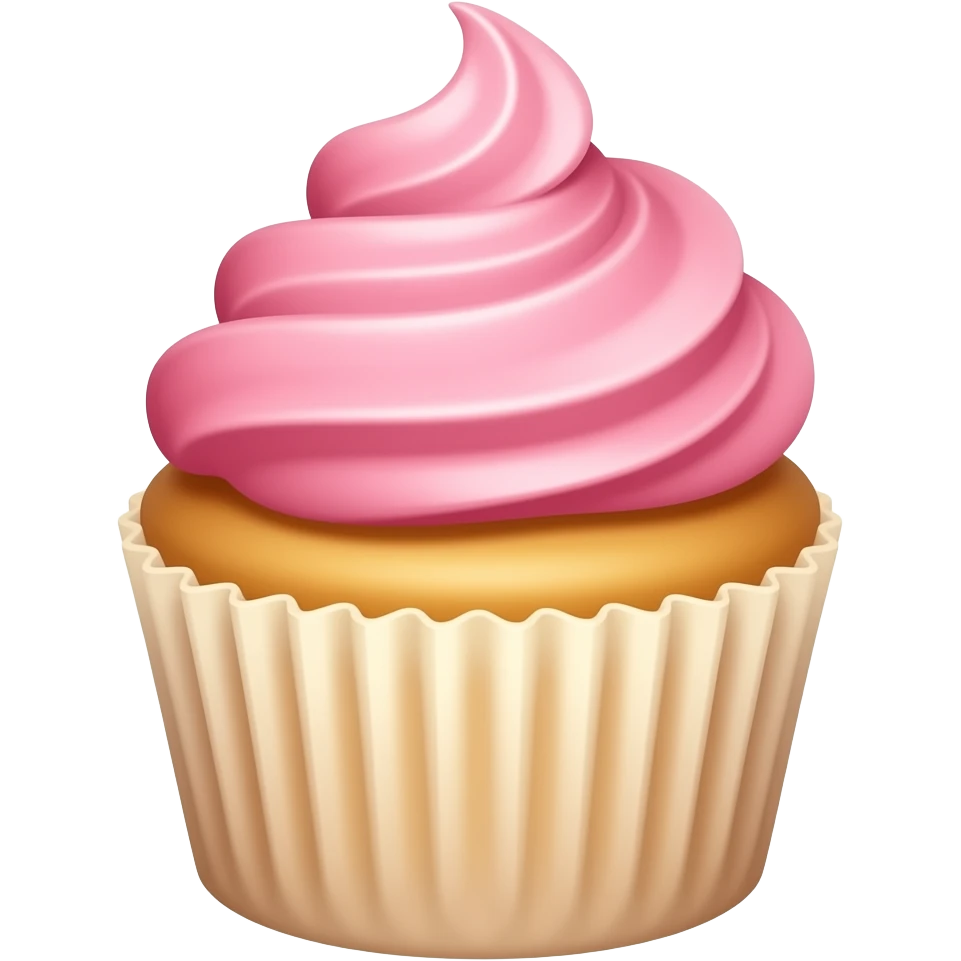 Cupcake with pink icing emoji