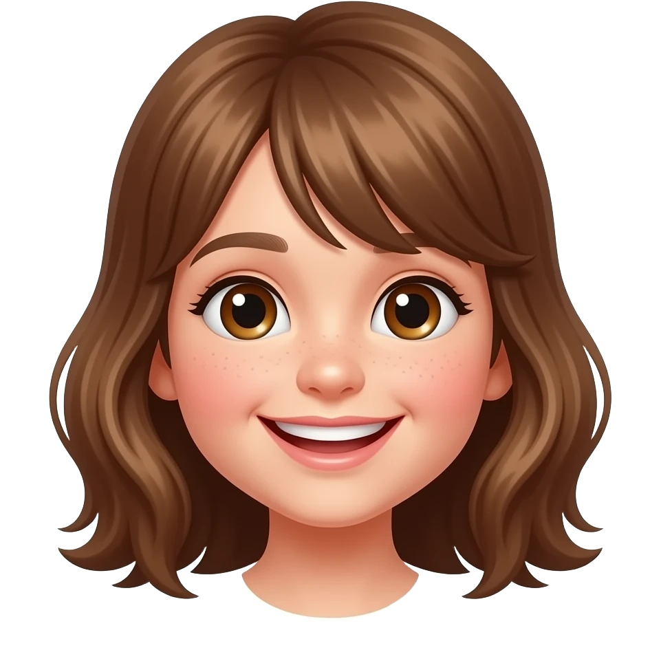 A small Hazel nut Girl beeing cute emoji