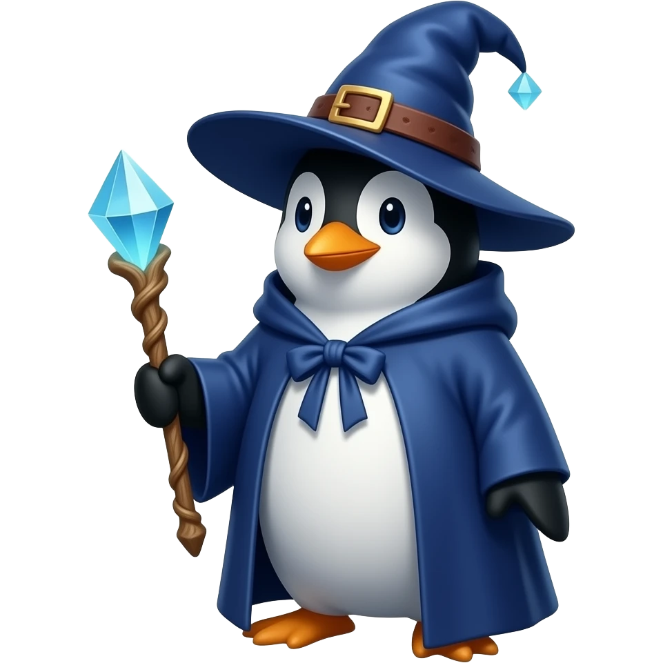 Penguin Wizard emoji