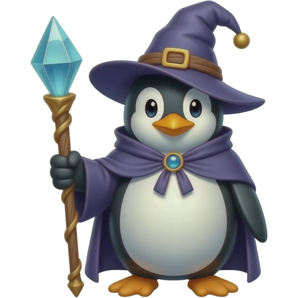 Penguin Wizard emoji