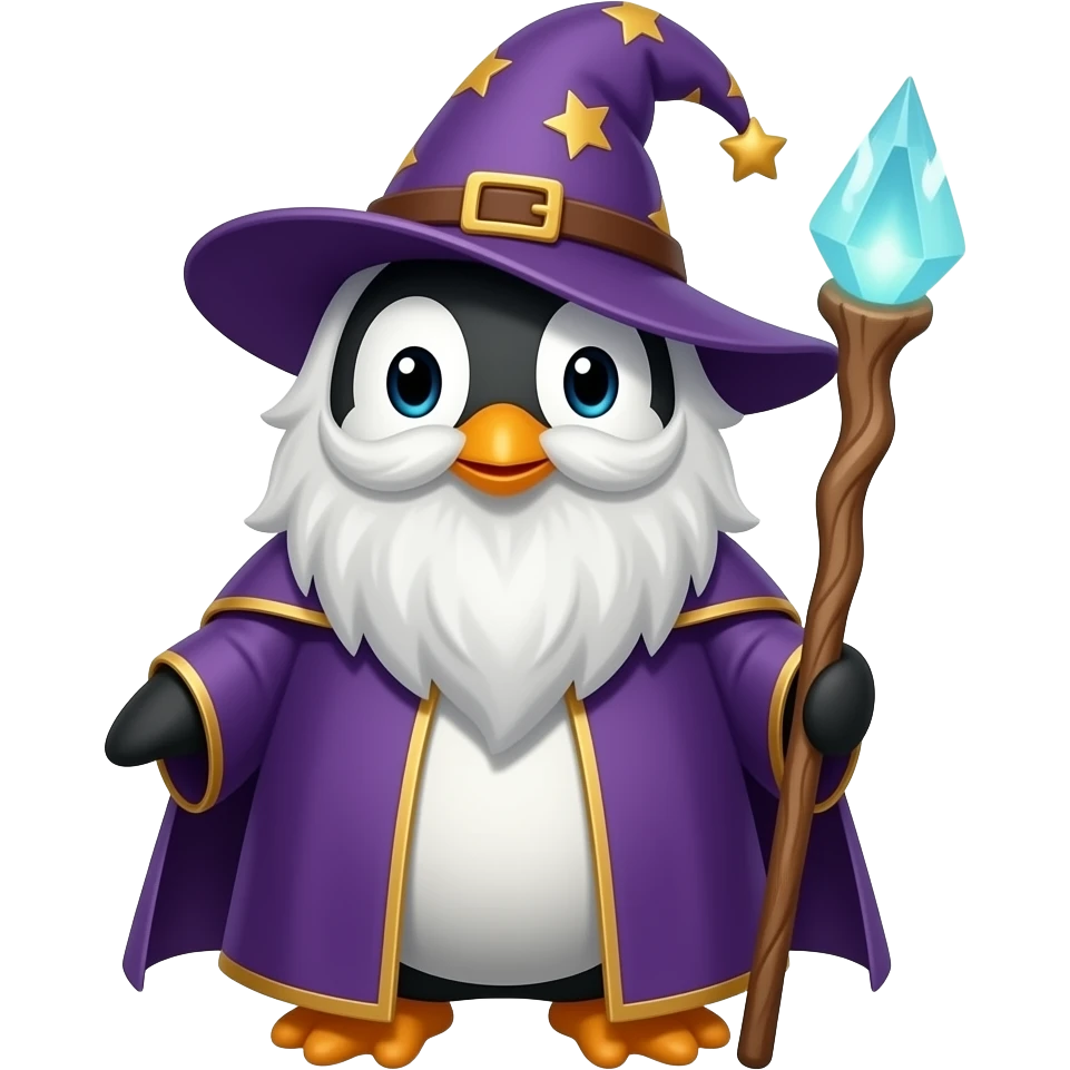 Penguin Wizard emoji