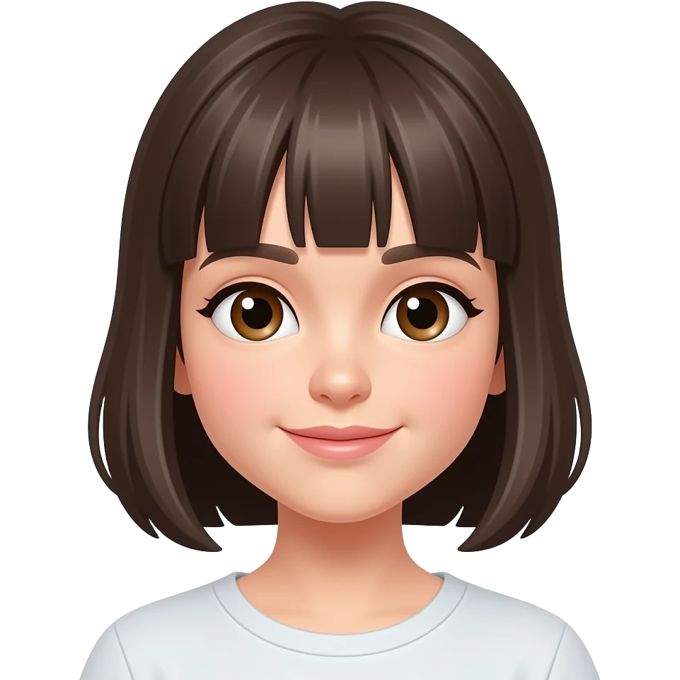 Girl with bangs emoji