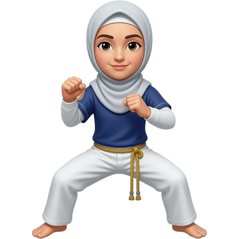 Crie uma muçulmana capoeirista. emoji