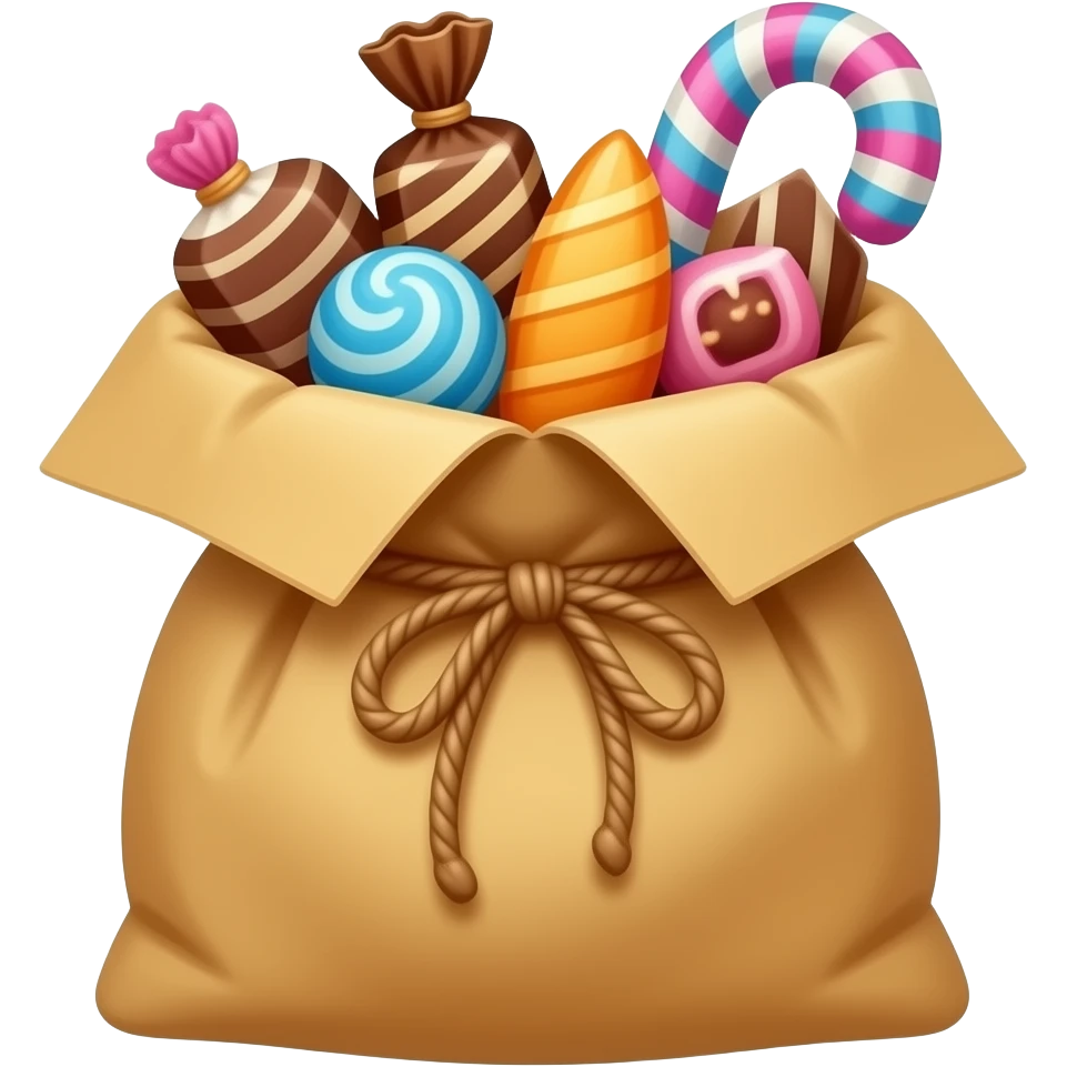 Пакет с сладостями emoji