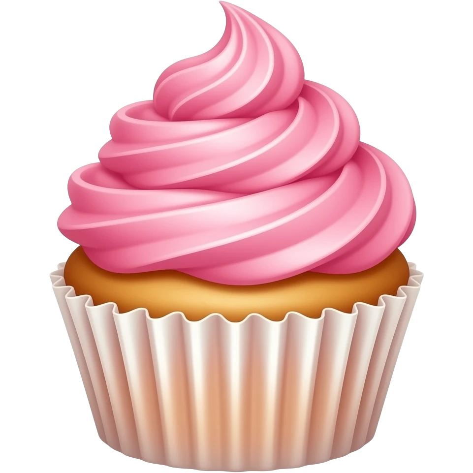 Cupcake with pink icing emoji