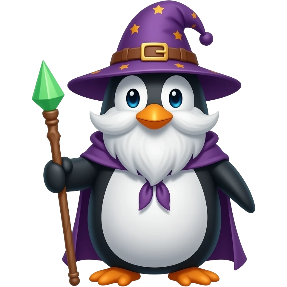 Penguin Wizard emoji