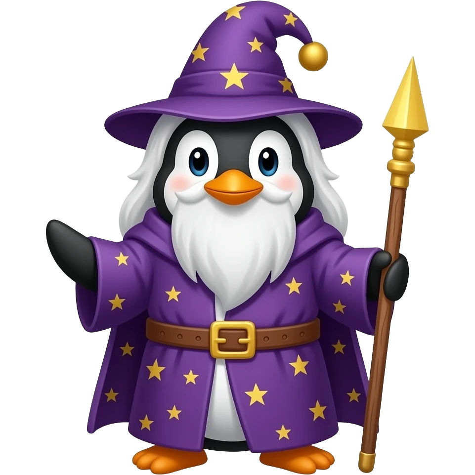 Penguin Wizard emoji
