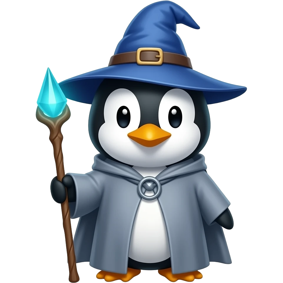 Penguin Wizard emoji