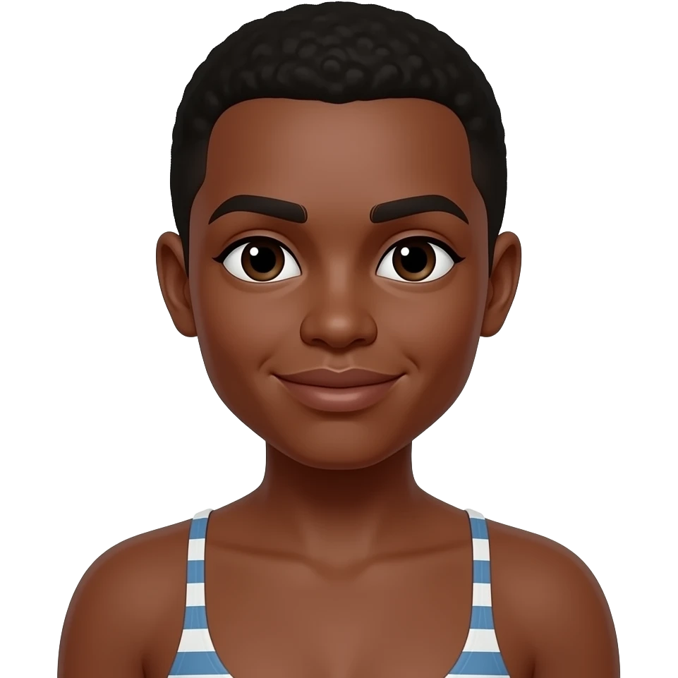 Thong dark skin emoji