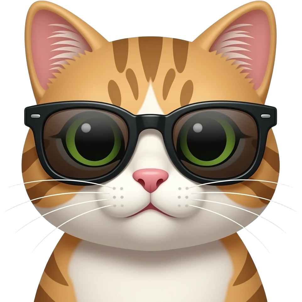 Cat with sunglasses emoji