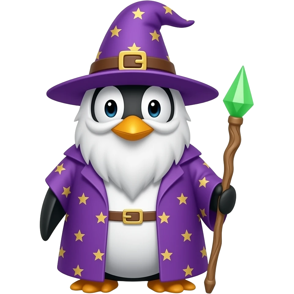 Penguin Wizard emoji
