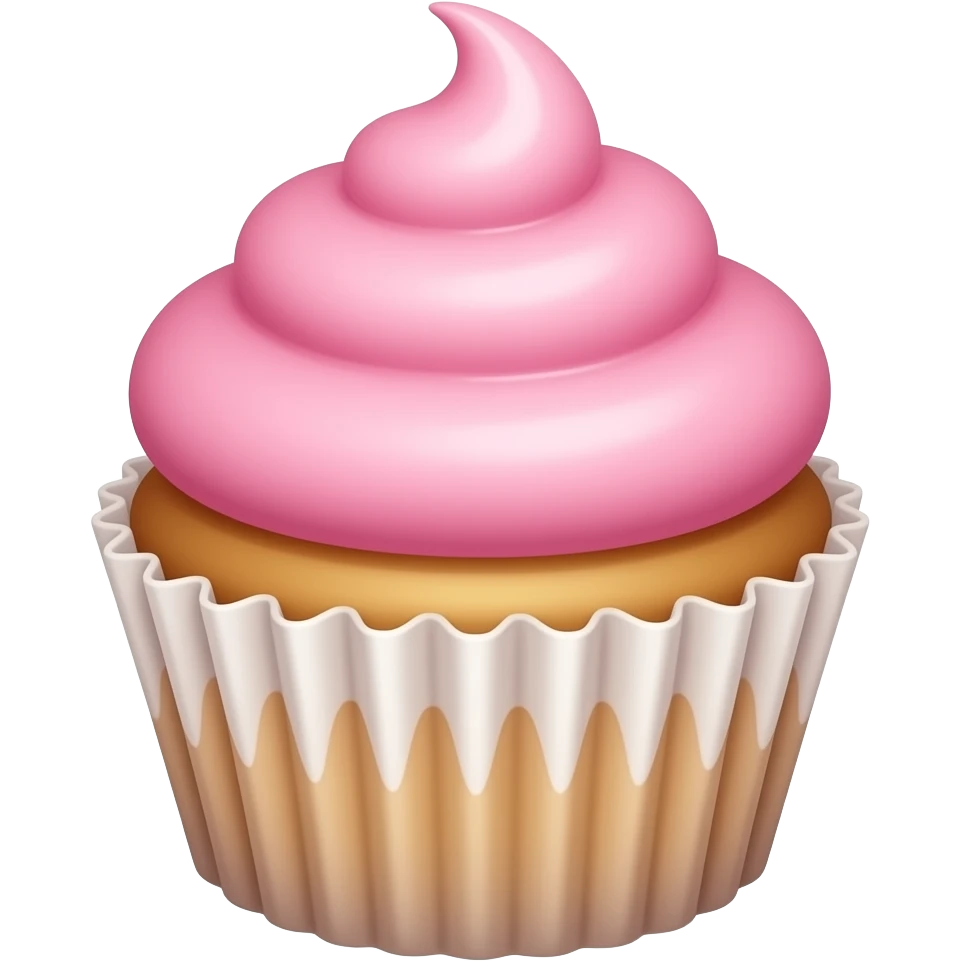 Cupcake with pink icing emoji