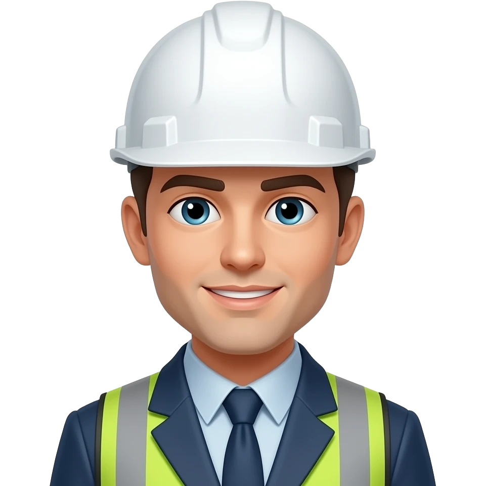Ingeniero civil con casco blanco emoji