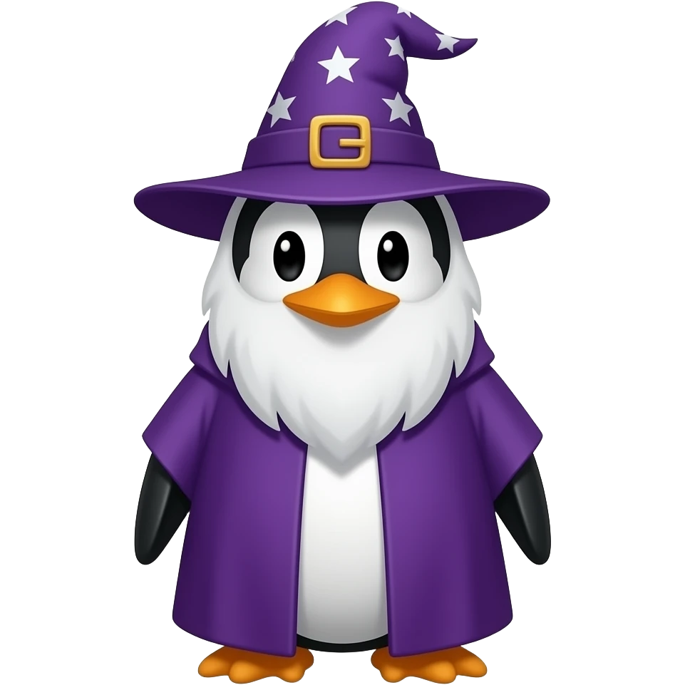 Penguin Wizard emoji