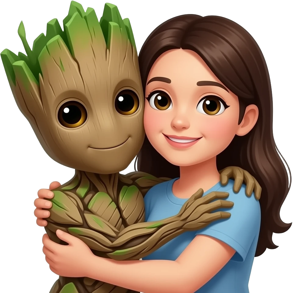 Mommy hugs Groot emoji