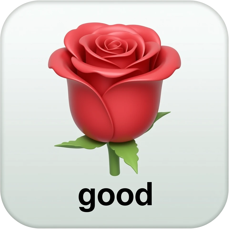Whatsapp rose good emoji