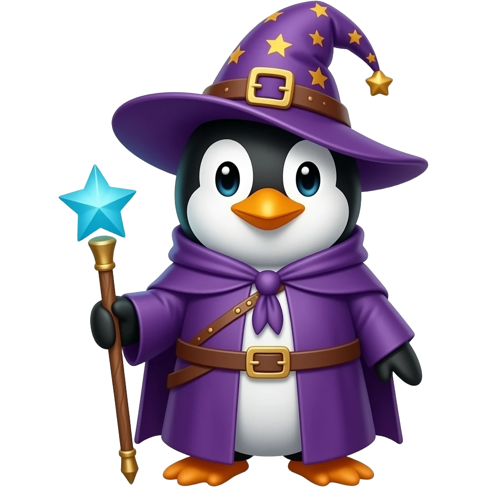 Penguin Wizard emoji