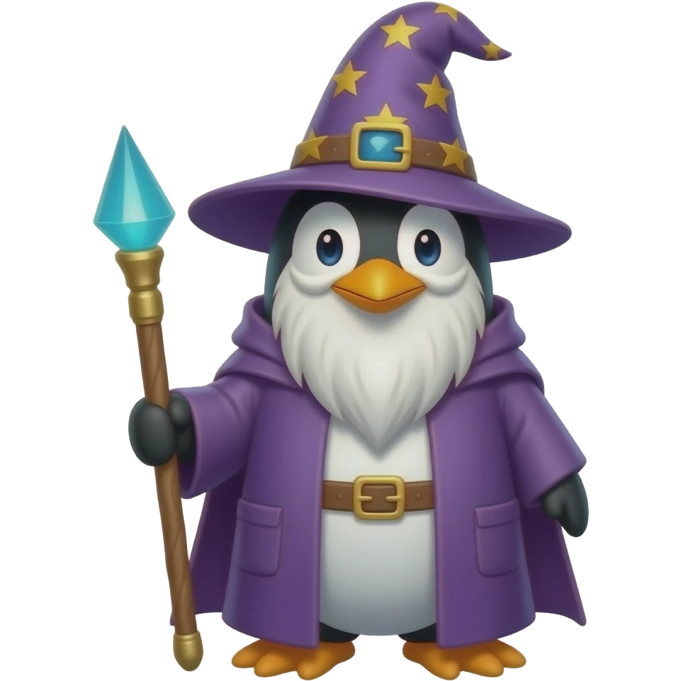 Penguin Wizard emoji
