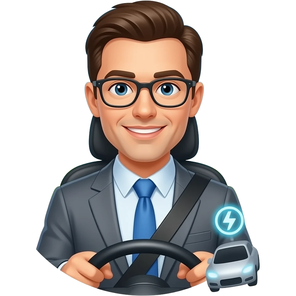 electro car driver emoji