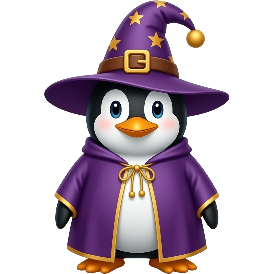 Penguin Wizard emoji