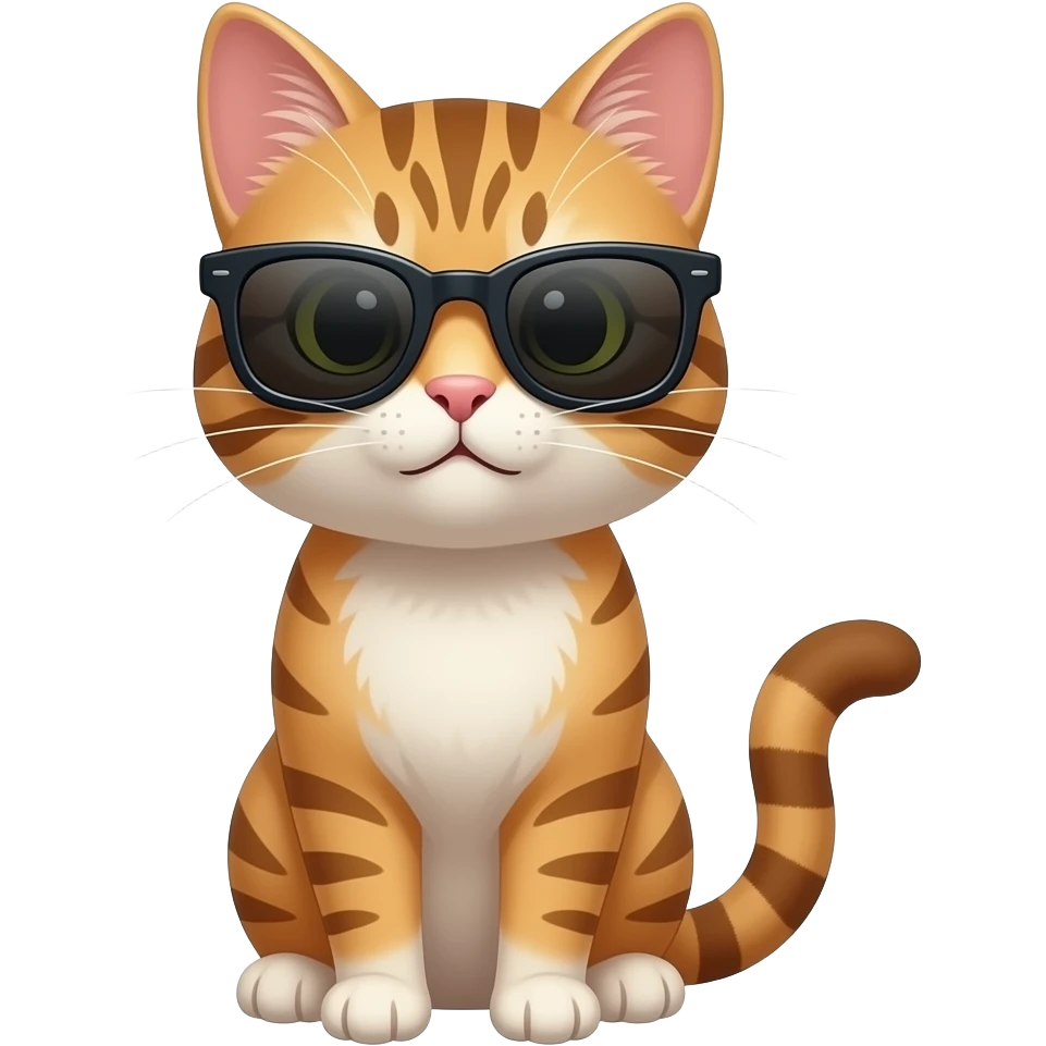 Cat wearing sunglasses emoji