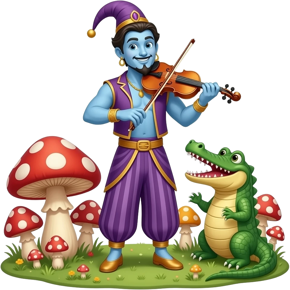 🧞🍄🐊🐊🐊🐊🎻🎻🎻🎻 magical music emoji