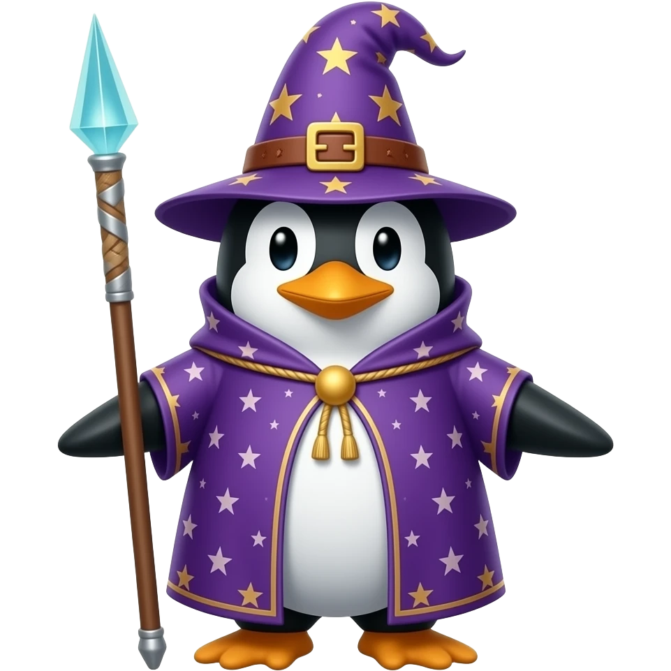 Penguin Wizard emoji
