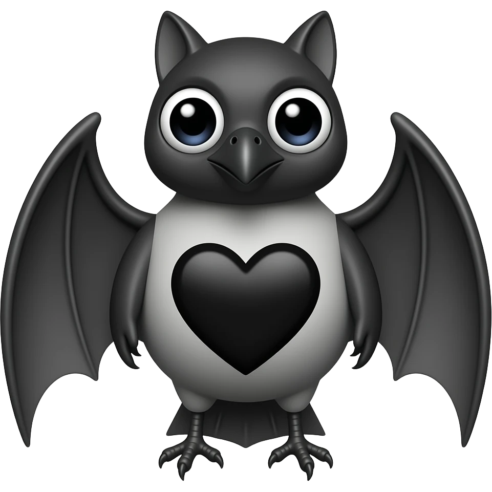 🪽🖤🦇 emoji