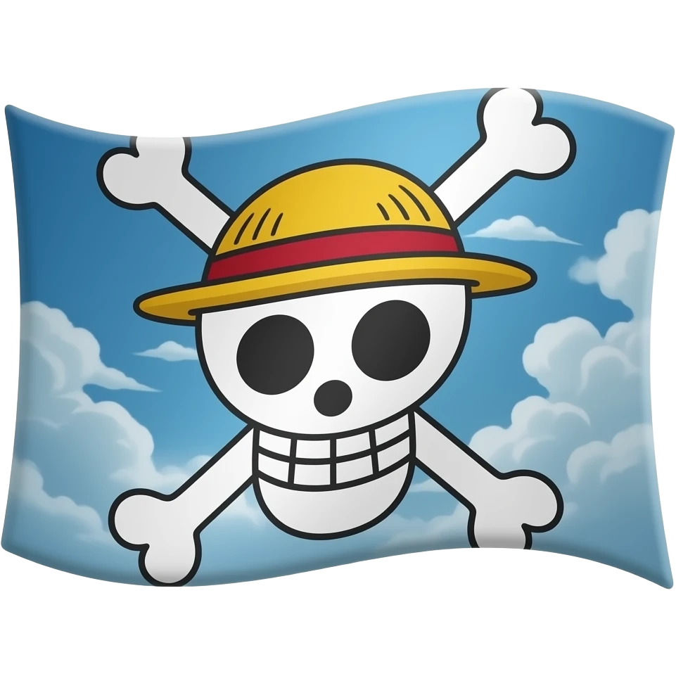 Straw Hat crew flag One piece emoji