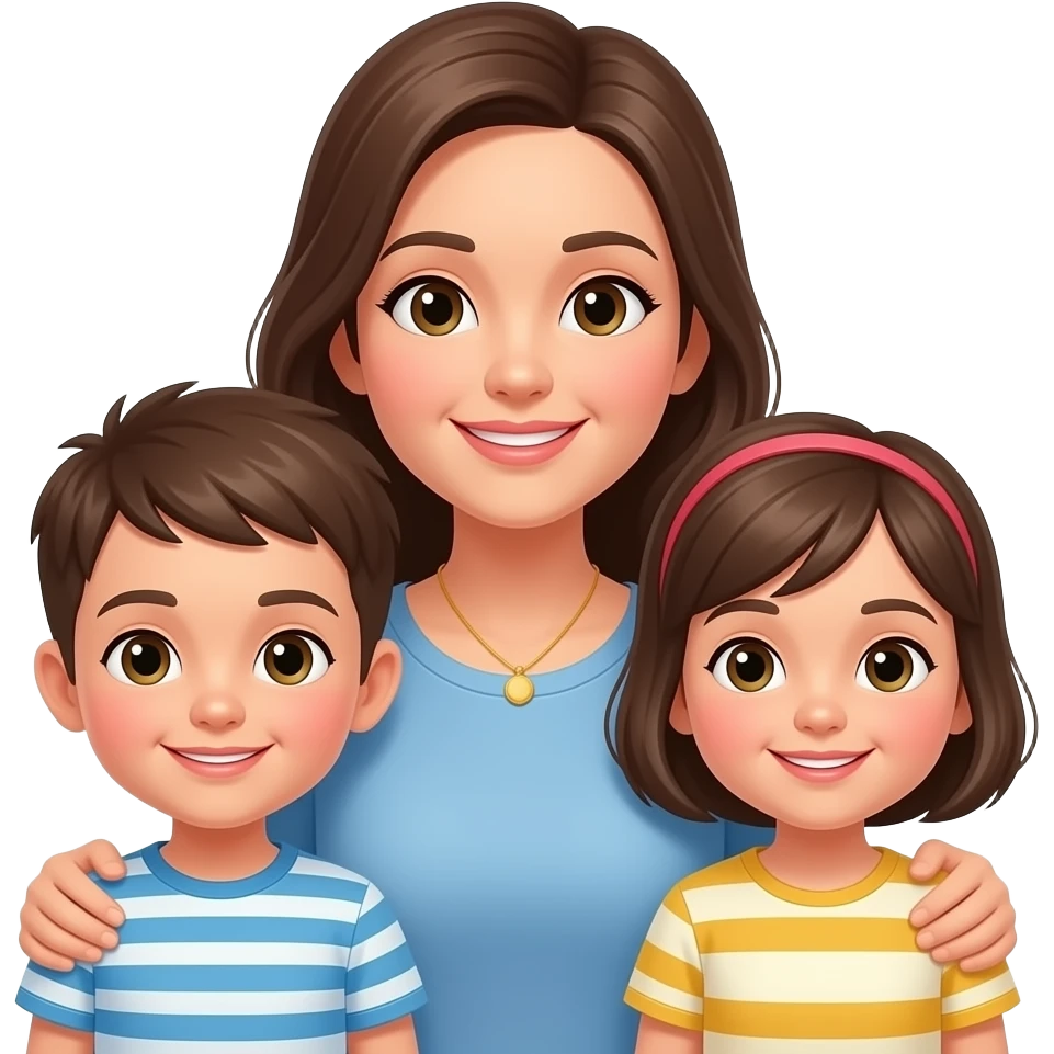 mom with two kids emoji